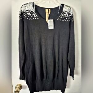 Black Sequins Sweater 2XL